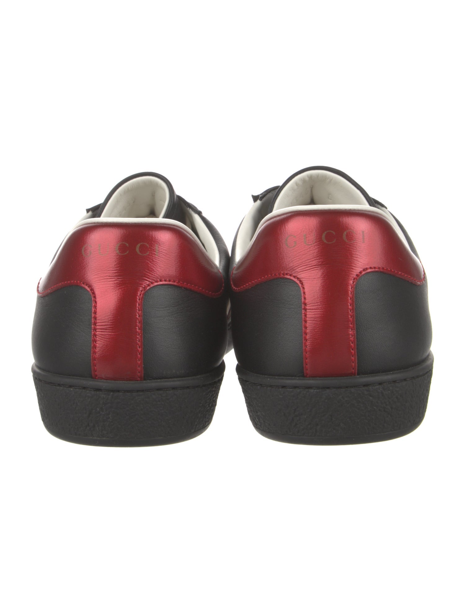 Gucci Web Accent Leather Sneakers